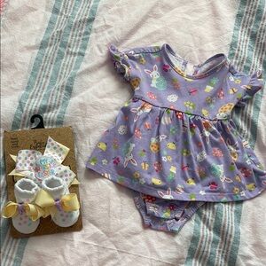 The Children’s Place Easter Dress with headband and socks